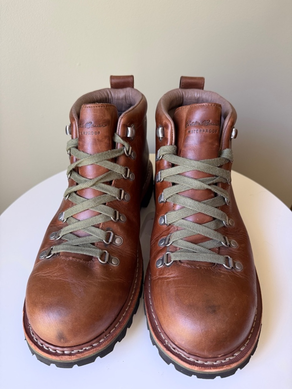 Eddie Bauer K Series Rugged Waterproof Leather Hiking Boots Vibram Sole Classic - Picture 15 of 16